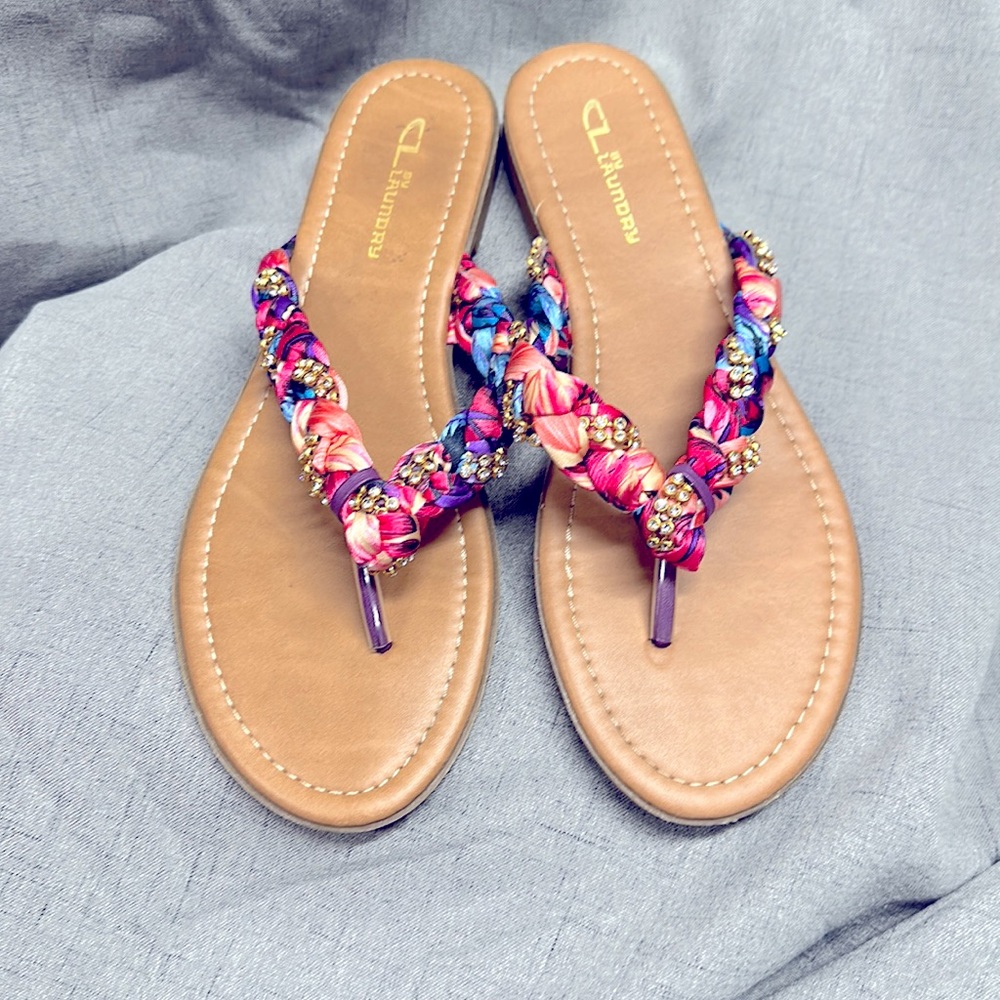 CL by Laundry Size 10 Summer Sandal with Rhinestones